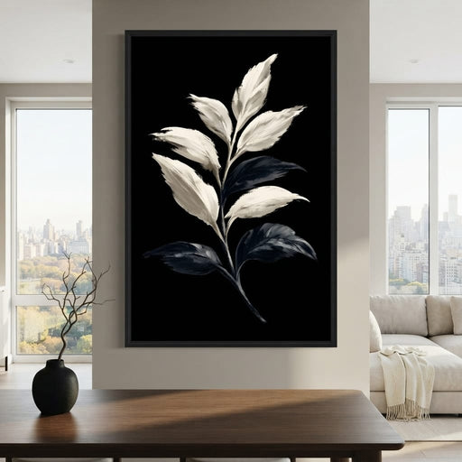 Silent Presence of Pale Leaves Canvas Print