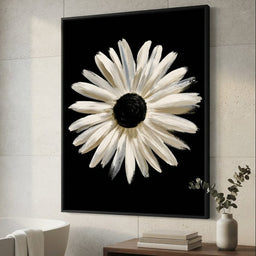 Solitary Pale Petals Against The Void - room mockup 3