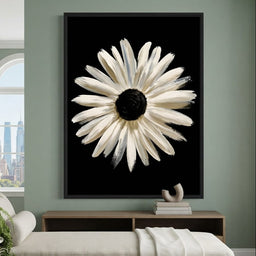 Solitary Pale Petals Against The Void - room mockup 7