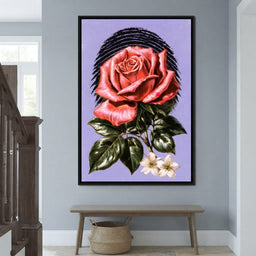 Solitary Rose Before The Solar Eclipse - entry hall mockup
