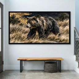Solitary Wanderer Through The Golden Grass - entry hall mockup