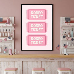 Pastel Rodeo Ticket Stack