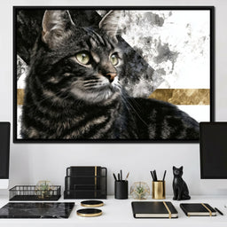 Golden Band Tabby Cat Portrait