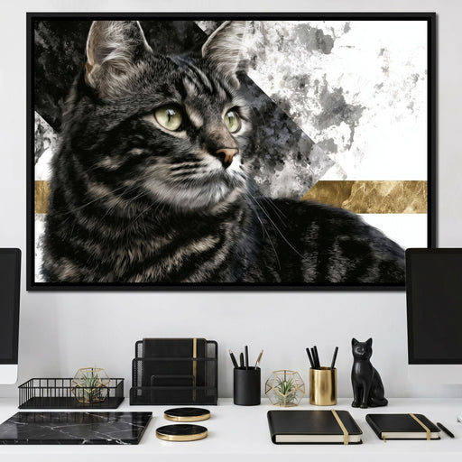 Golden Band Tabby Cat Portrait Canvas Print