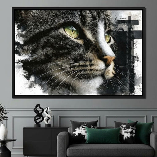 Golden Eyed Cat Portrait Canvas Print