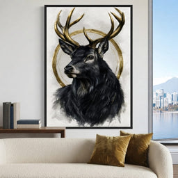 Stag of the Gilded Halo - room mockup 1