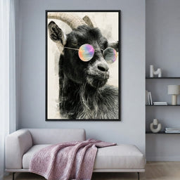 Stray Goat With A Painted Perspective - room mockup 1