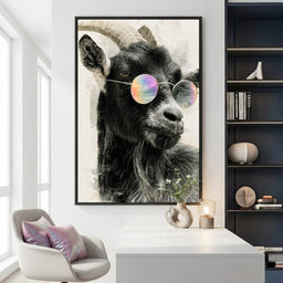 Stray Goat With A Painted Perspective - room mockup 2