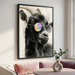 Stray Goat With A Painted Perspective - room mockup 4