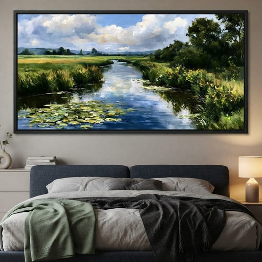 Summer Solstice Over The Still Waters Canvas Print