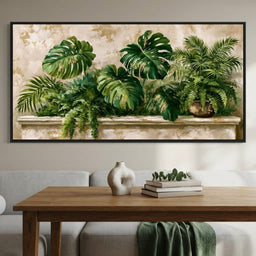 Sun Dappled Foliage On A Plaster Ledge - room mockup 4