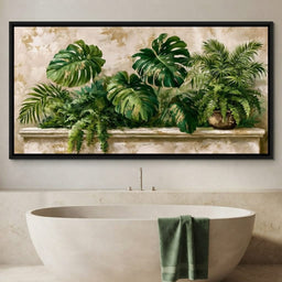 Sun Dappled Foliage On A Plaster Ledge - room mockup 5