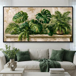 Sun Dappled Foliage On A Plaster Ledge - room mockup 10
