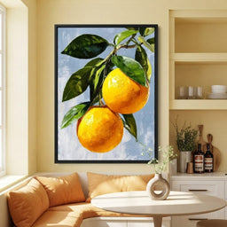 Sunlit Oranges On Branch - room mockup 1