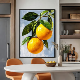 Sunlit Oranges On Branch - room mockup 2