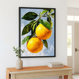 Sunlit Oranges On Branch - room mockup 5