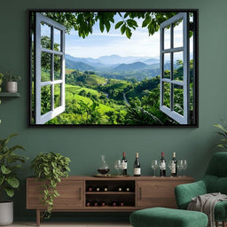 Open Window Over Terraced Valleys