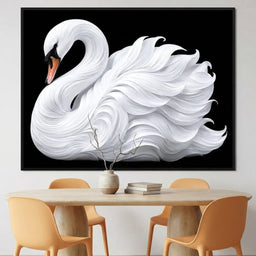 The Alabaster Swan Unfurled - TooplesArt - room mockup 3
