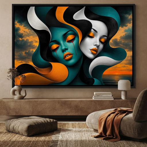 The Lovers Who Never Spoke - TooplesArt Canvas Print