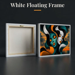 The Lovers Who Never Spoke - TooplesArt - White Floating Frame back and front