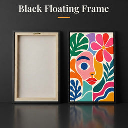 The One Eyed Garden Parade - TooplesArt - Black Floating Frame back and front