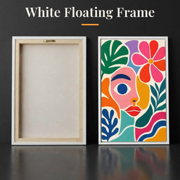 The One Eyed Garden Parade - TooplesArt - White Floating Frame back and front