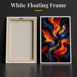 The Soul of the Brush - TooplesArt - White Floating Frame back and front