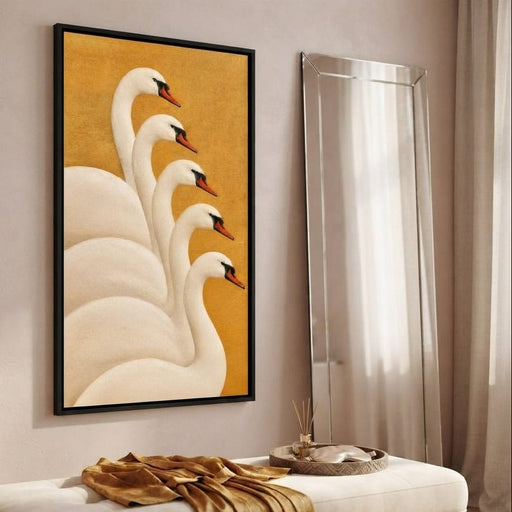 The Swan Assembly - TooplesArt Canvas Print