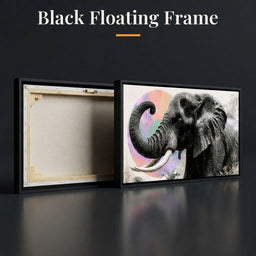 The Weight of Gentle Memories - Black Floating Frame back and front