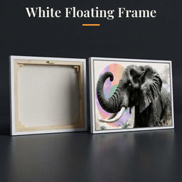 The Weight of Gentle Memories - White Floating Frame back and front