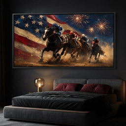 Thundering Hooves Under Patriotic Skies - room mockup 6