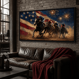 Thundering Hooves Under Patriotic Skies - room mockup 6