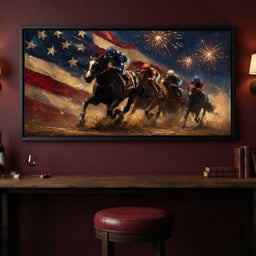Thundering Hooves Under Patriotic Skies - room mockup 7