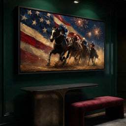 Thundering Hooves Under Patriotic Skies - room mockup 8
