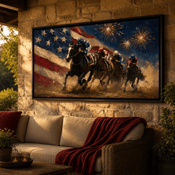 Thundering Hooves Under Patriotic Skies - room mockup 8