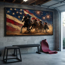 Thundering Hooves Under Patriotic Skies - room mockup 9