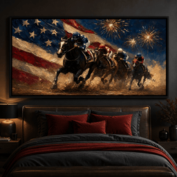 Thundering Hooves Under Patriotic Skies - room mockup 9