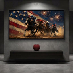 Thundering Hooves Under Patriotic Skies - room mockup 10
