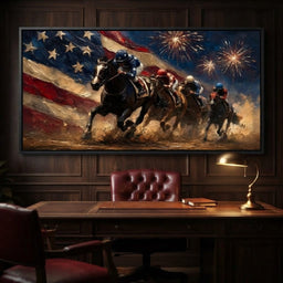 Thundering Hooves Under Patriotic Skies - room mockup 11
