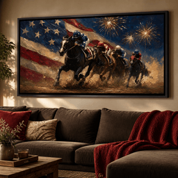 Thundering Hooves Under Patriotic Skies - room mockup 11