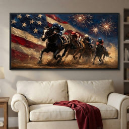 Thundering Hooves Under Patriotic Skies - room mockup 12