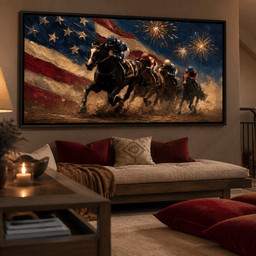Thundering Hooves Under Patriotic Skies - room mockup 12