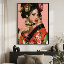 Toasted Peony And Silk Nights - living room mockup