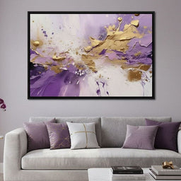 Golden Lavender Abstract Splash