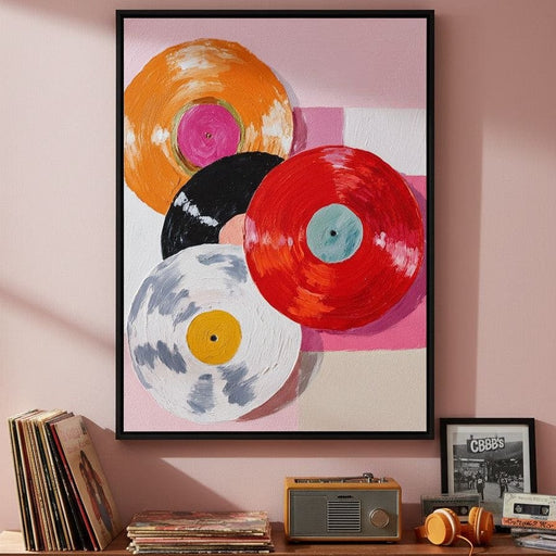 Retro Vinyl Color Spin Dance Canvas Print