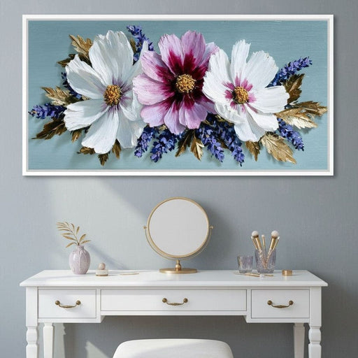 Impasto Floral Petals Bouquet Canvas Print