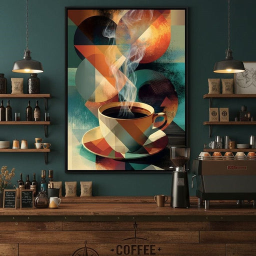 Geometric Morning Steam Ritual Canvas Print