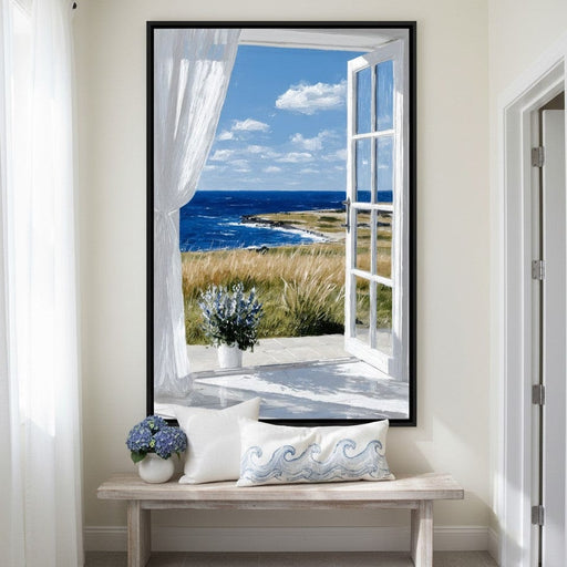 Ocean Breeze Through Open Window Canvas Print