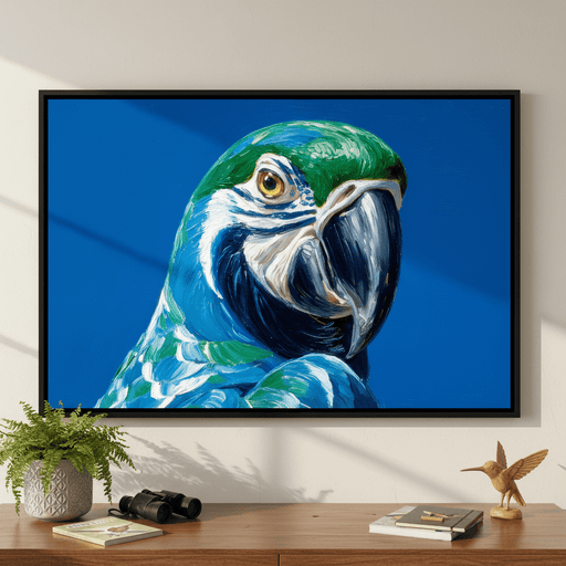 Parrot Portrait Vibrant View Canvas Print