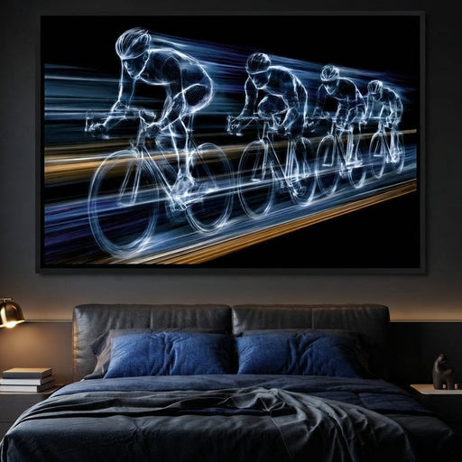 Velocity of the Wireframe Peloton Canvas Print
